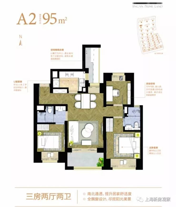 新静安精装新房丨1号线地铁口丨静安府西区丨95142平丨附户型图一房一