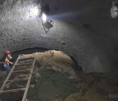 3,3#竖井:施工进度:(1)右安门外站3#竖井一层横通道开挖完成0.