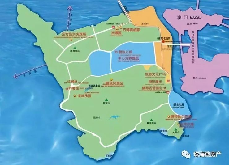 珠海横琴岛高清地图图片