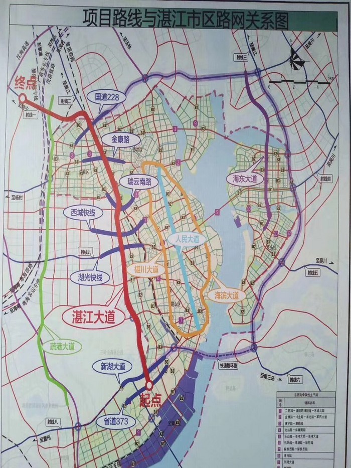 湛江大道详细线路图图片